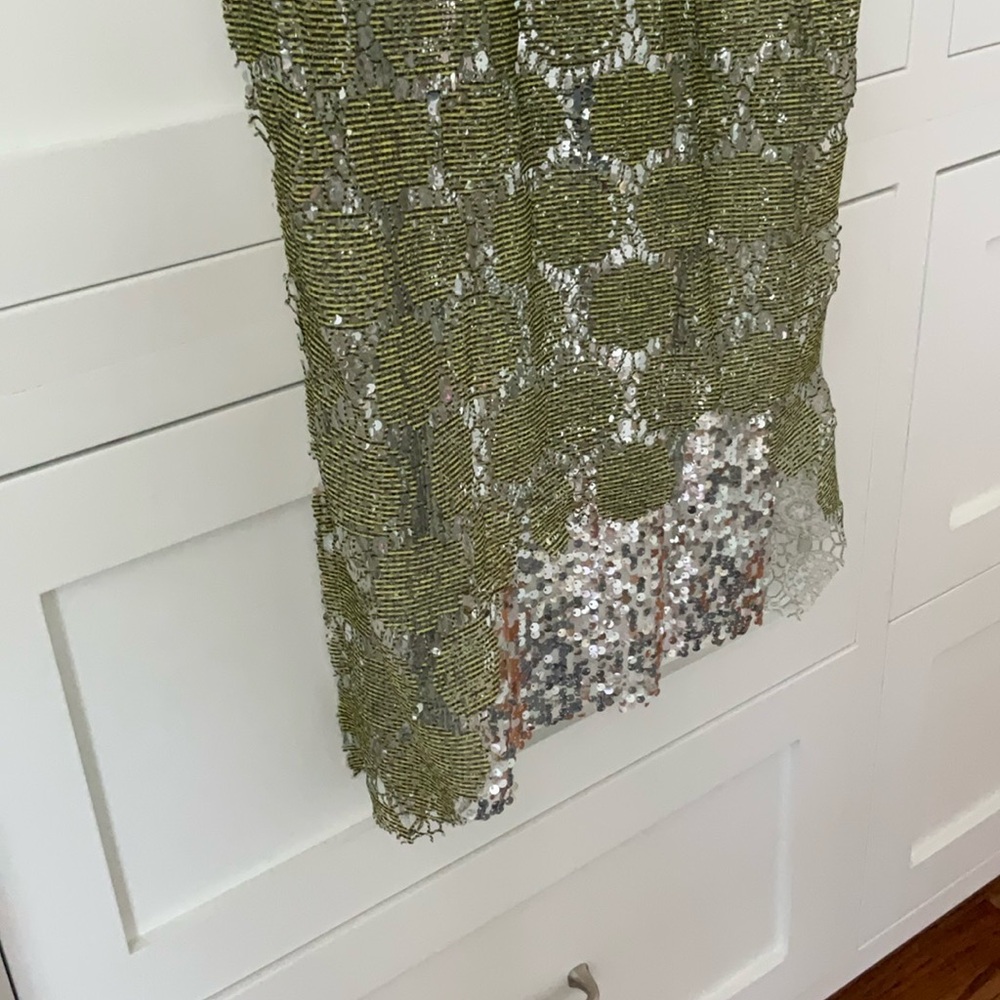 Zara Trafaluc Green and Silver Sequin Dress - Picture 13 of 16